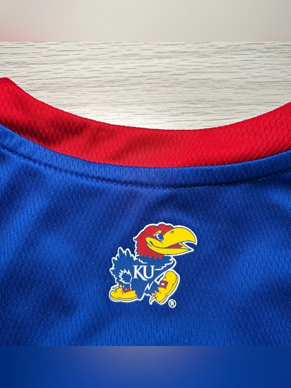Adidas Kansas Jayhawks Basketball Swingman Jersey #1 Royal Blue size YOUTH M